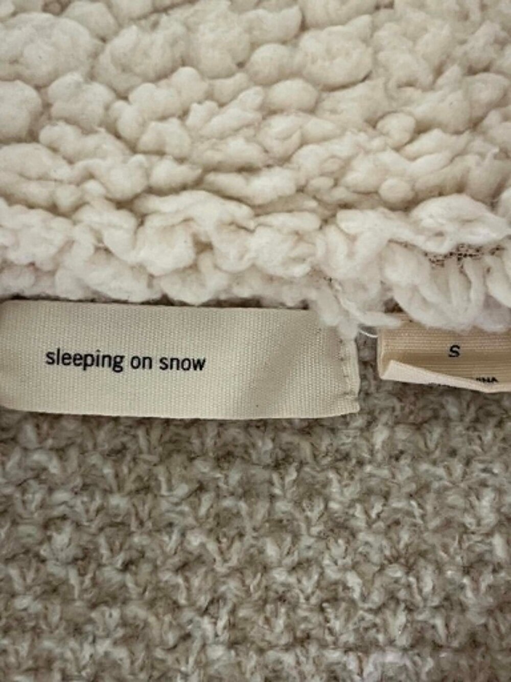 Sleeping on Snow Sherpa Lined Knit Sweater Coat from Anthropologie Women's Small - Picture 6 of 8